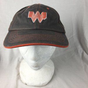Whataburger Employee Hat Embroidered Logo Fast Food Restaurant Brand Crew Gray‎